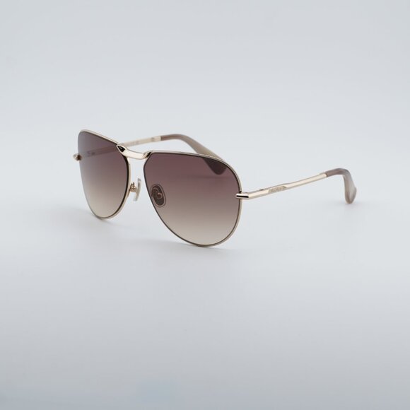 Max Mara MILLER-2 MM0134 32F Sunglasses Gold Aviator Frame, Brown Lenses main image 13